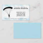 Skydiving Parachute Instructure Service Visitekaartje (Voorkant / Achterkant)