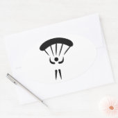 Skydiving parachute ovale sticker (Envelop)