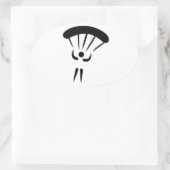 Skydiving parachute ovale sticker (Tas)