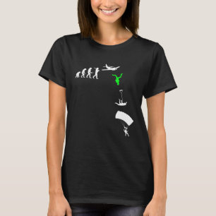 Skydiving parachute skydive vrij hoofd naar benede t-shirt