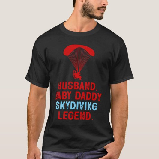 Skydiving Parachute Skydiver Best Dad Ever Fathers T-shirt (Voorkant)