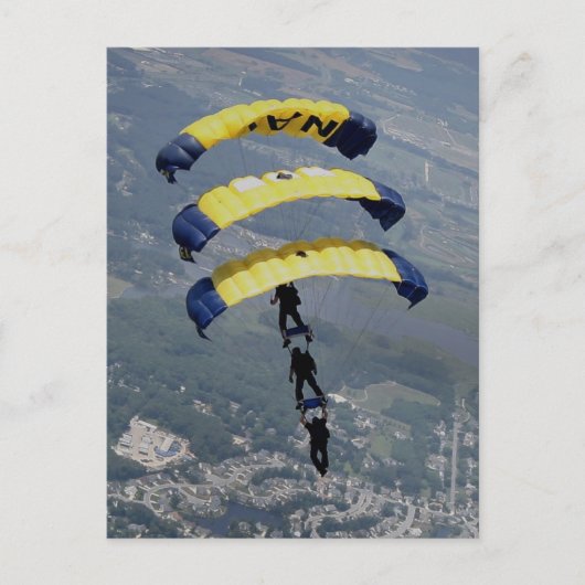 Skydiving Parachutes Briefkaart (Voorkant)