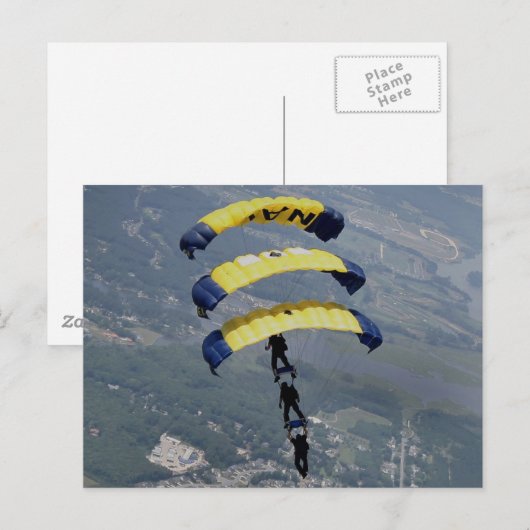 Skydiving Parachutes Briefkaart (Voorkant / Achterkant)