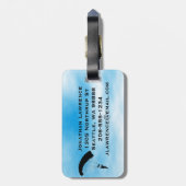 Skydiving Parachuting Design Bagagelabel (Achterkant verticaal)