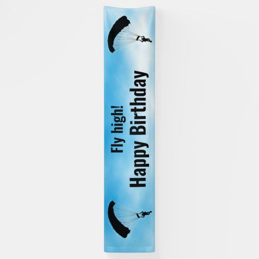 Skydiving Parachuting Design Banner (Verticaal)