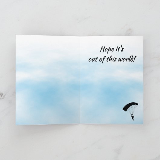 Skydiving Parachuting Design Birthday Card Kaart (Binnen)