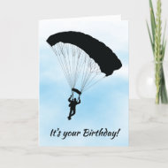 Skydiving Parachuting Design Birthday Card Kaart