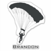 Skydiving Parachuting Design Contour Sticker (Voorkant)