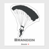 Skydiving Parachuting Design Contour Sticker (Vel)