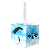 Skydiving Parachuting Design Cube Ornament (Achter hoekig)