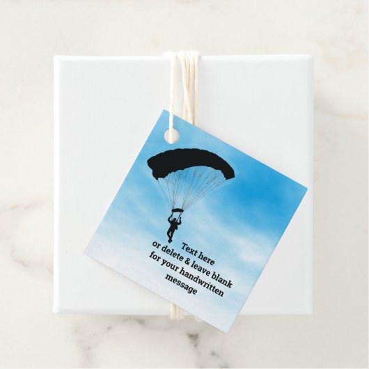 Skydiving Parachuting Design Favor Kaart Bedankjes Labels (In situ)