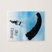 Skydiving Parachuting Design Jigzaag Puzzle Legpuzzel (Horizontaal)