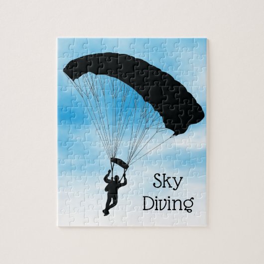 Skydiving Parachuting Design Jigzaag Puzzle Legpuzzel (Verticaal)