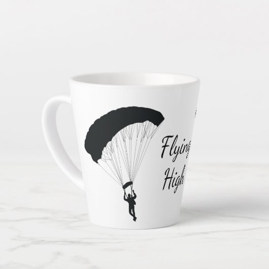 Skydiving Parachuting Design Latte Cup Latte Mok (Linkerhoek)