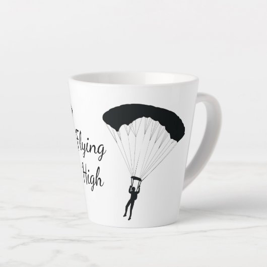 Skydiving Parachuting Design Latte Cup Latte Mok (Rechterhoek)