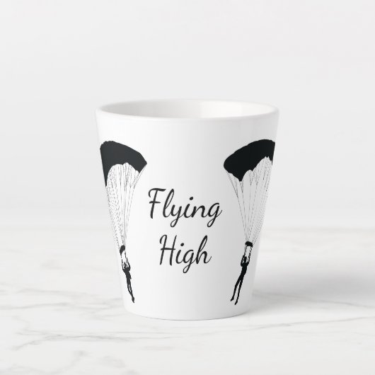 Skydiving Parachuting Design Latte Cup Latte Mok (Voorkant)