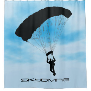 Skydiving Parachuting Design Shower Curtain Douchegordijn