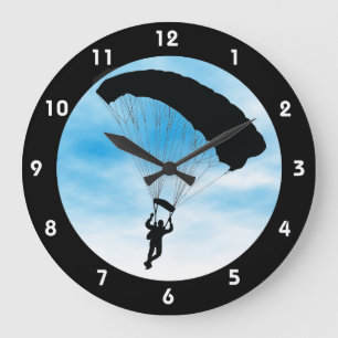 Skydiving Parachuting Design Wall Clock Grote Klok