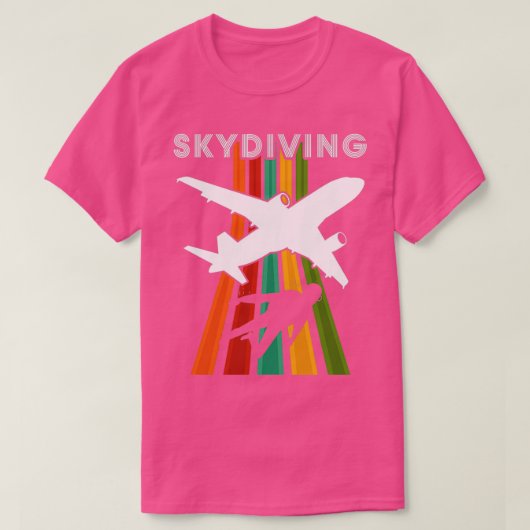  Skydiving Parachuting Retro Skydiver 3 T-shirt (Design voorkant)