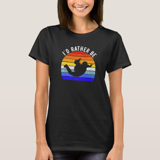 Skydiving  Parachuting Sky Diver Retro Skyd T-shirt (Voorkant)