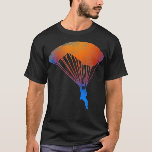 Skydiving Parachuting Skydiver Cool Graphic Design T-shirt (Voorkant)