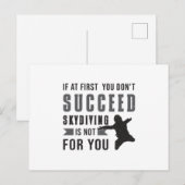 Skydiving Parachuting Skydiver Funny Gift Idea Briefkaart (Voorkant / Achterkant)