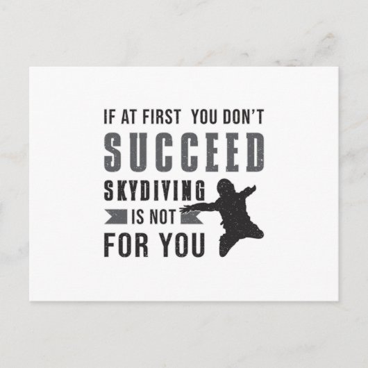 Skydiving Parachuting Skydiver Funny Gift Idea Briefkaart (Voorkant)