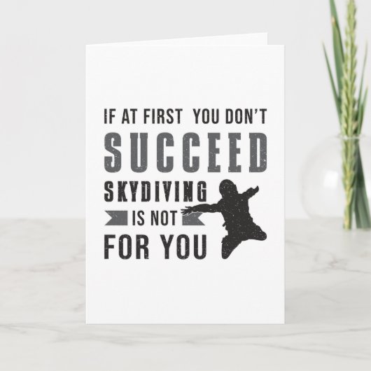 Skydiving Parachuting Skydiver Funny Gift Idea Kaart (Voorkant)