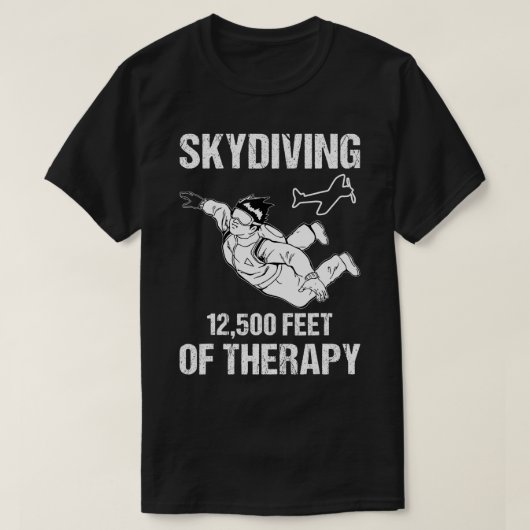 Skydiving Parachutist Wingsuit Sky Diving T-shirt (Design voorkant)