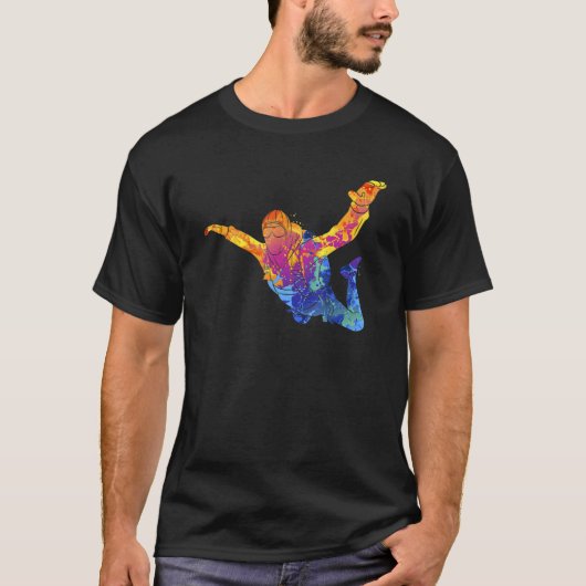 Skydiving Parachutust Extreme Sport T-shirt (Voorkant)