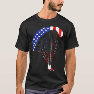 Skydiving Paragliding Vlag Van De Vs Amerikaanse V T-shirt