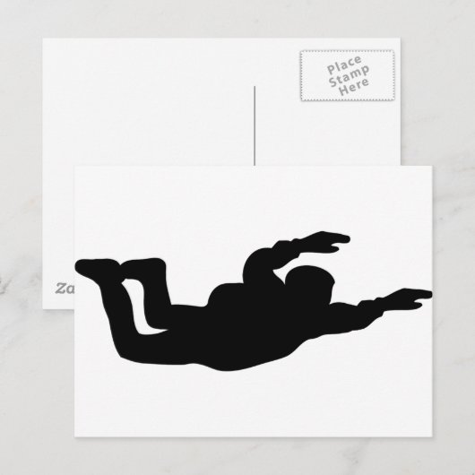 skydiving-pictogram briefkaart (Voorkant / Achterkant)