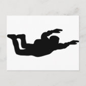 skydiving-pictogram briefkaart (Voorkant)