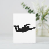 skydiving-pictogram briefkaart (Staand voorkant)