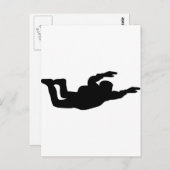 skydiving-pictogram briefkaart (Voorkant / Achterkant)