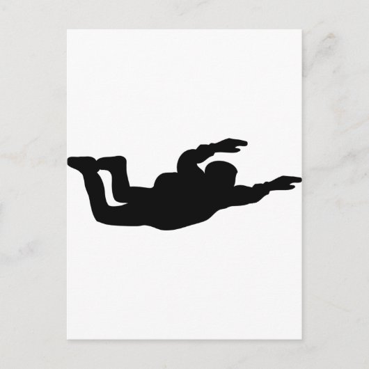 skydiving-pictogram briefkaart (Voorkant)