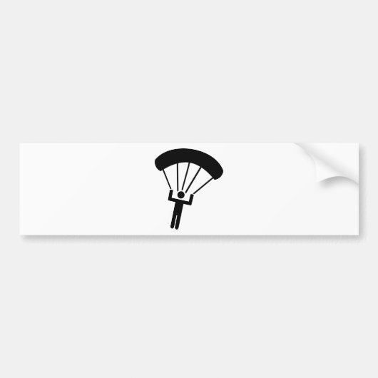 Skydiving-pictogram Bumpersticker (Voorkant)