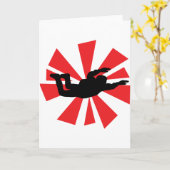 skydiving-pictogram kaart (Gele Bloem)