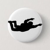 skydiving-pictogram ronde button 5,7 cm (Voorkant)