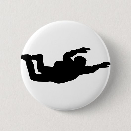 skydiving-pictogram ronde button 5,7 cm (Voorkant)