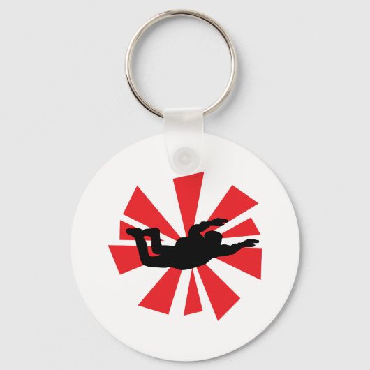 skydiving-pictogram sleutelhanger (Voorkant)
