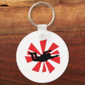 skydiving-pictogram sleutelhanger (Voorkant)