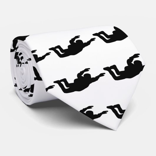 skydiving-pictogram stropdas (Opgerold)