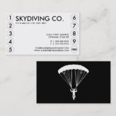skydiving-ponskaart klantenkaartje (Voorkant / Achterkant)