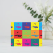 Skydiving Pop Art Briefkaart (Staand voorkant)
