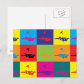 Skydiving Pop Art Briefkaart (Voorkant / Achterkant)