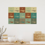 Skydiving Pop Art Poster (Keuken)