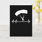 SkyDiving Pulse Hartslag Skydiver Parachute Kaart (Gele Bloem)