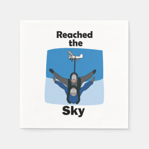 Skydiving Reached The Sky Skydiver Verjaardagsfees Servet