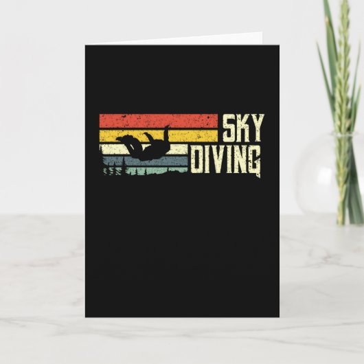 Skydiving  retro Parachutist Skydiver Kaart (Voorkant)